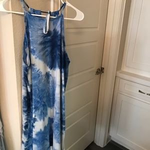 Blue and white sundress